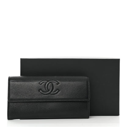 Chanel Caviar Timeless CC Large Gusset Flap Wallet Black 10 of 10