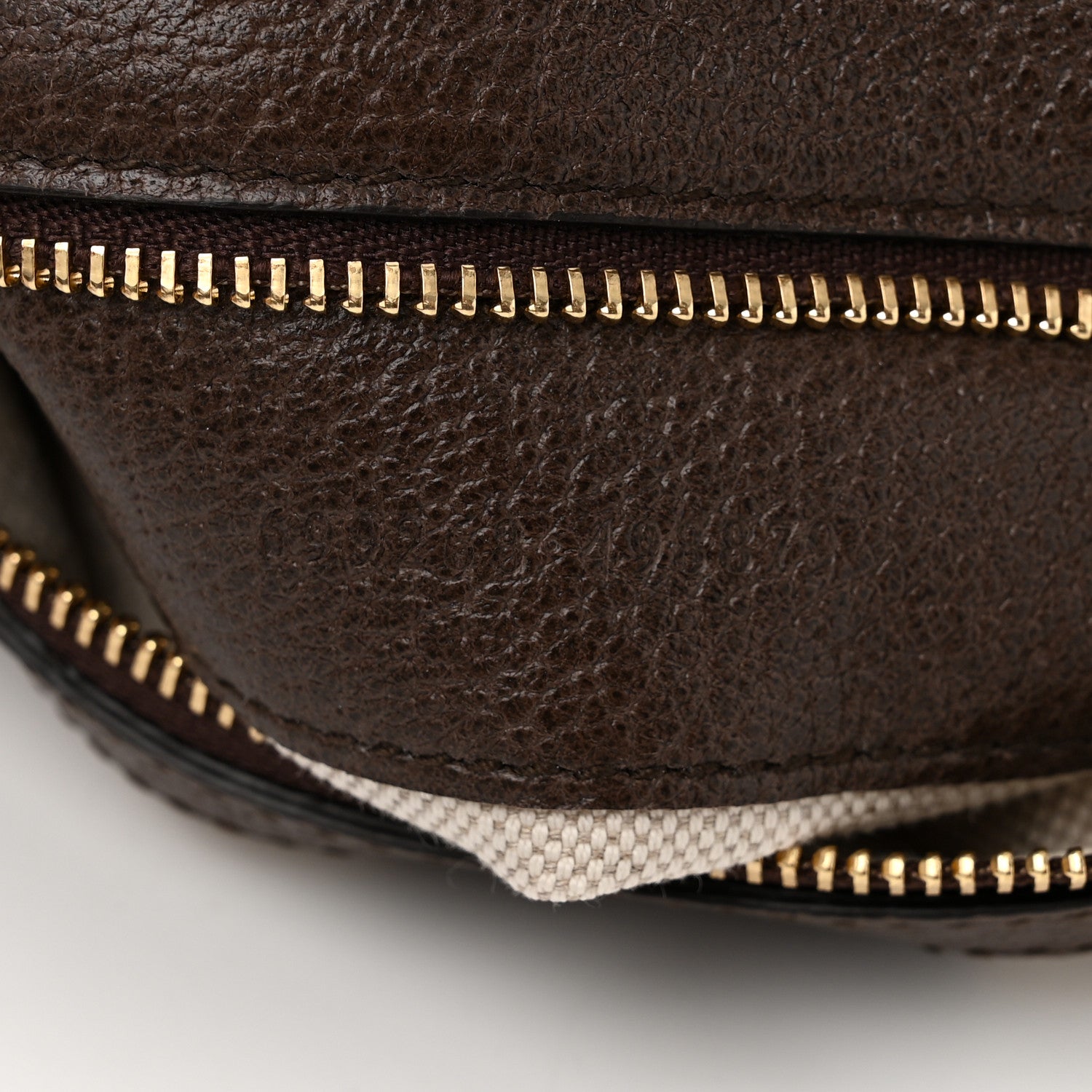 Gucci GG Supreme Monogram Textured Dollar Calfskin Blondie Chain Shoulder Flap Bag Beige Ebony New Acero 7 of 10