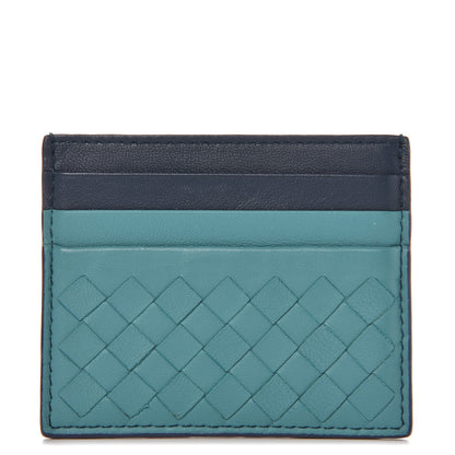 Bottega Veneta Nappa Intrecciato Card Case Aqua 1 of 8