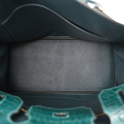 Hermes Togo Matte Alligator Birkin Touch 30 Vert Cypress 4 of 10