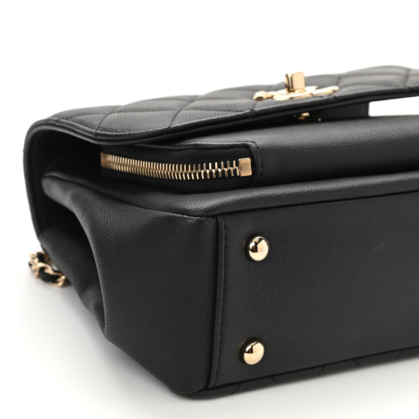 Caviar Quilted Small Business Affinity Flap Black
