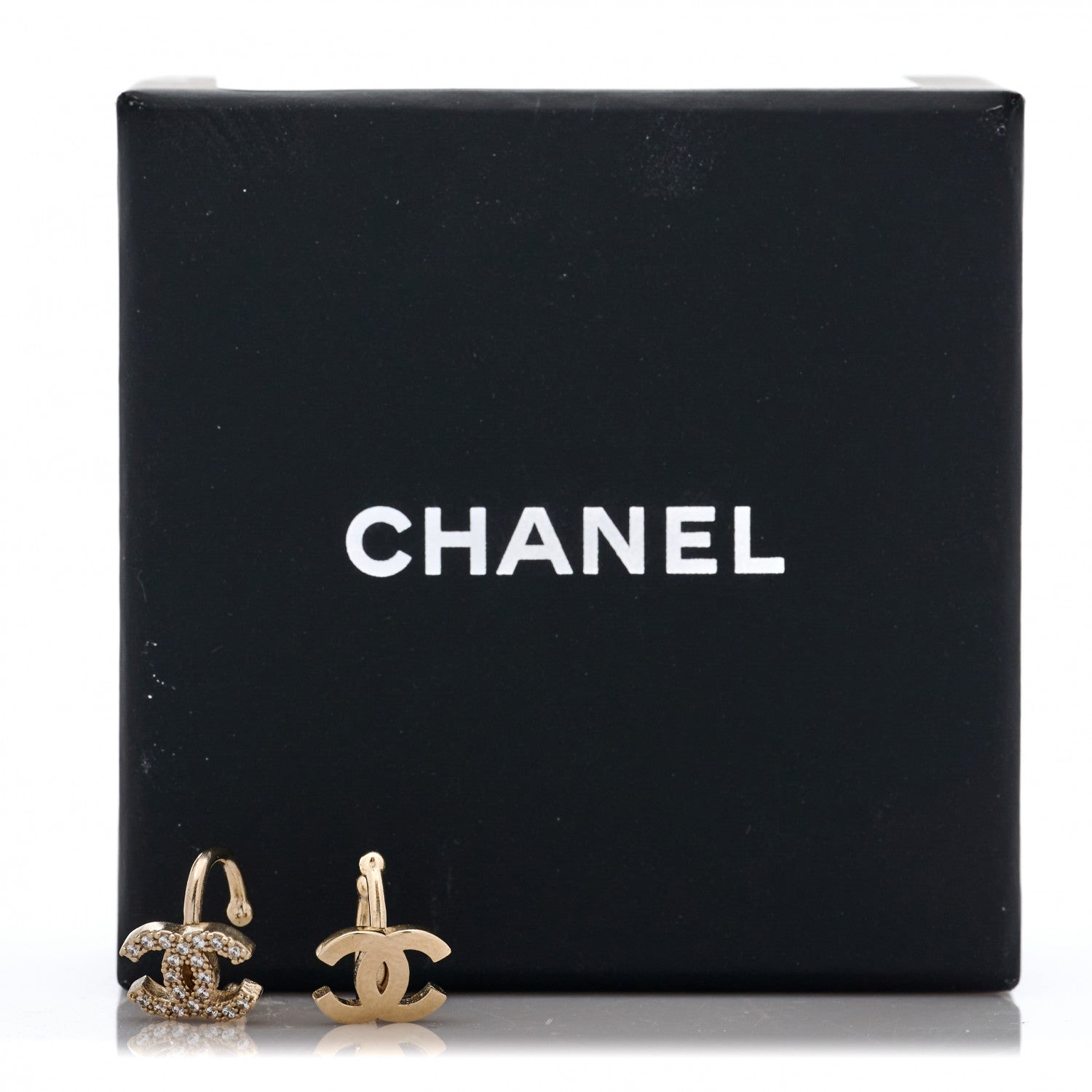Chanel Metal Strass Lip Ring Set Gold 5 of 5