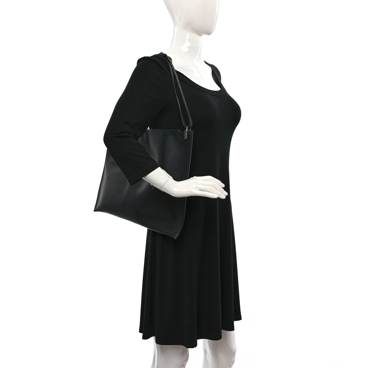 Celine Lambskin Shoulder Bag Black 2 of 12