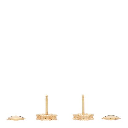 Van Cleef & Arpels 18K Yellow Gold Mother of Pearl Sweet Alhambra Earrings 3 of 5