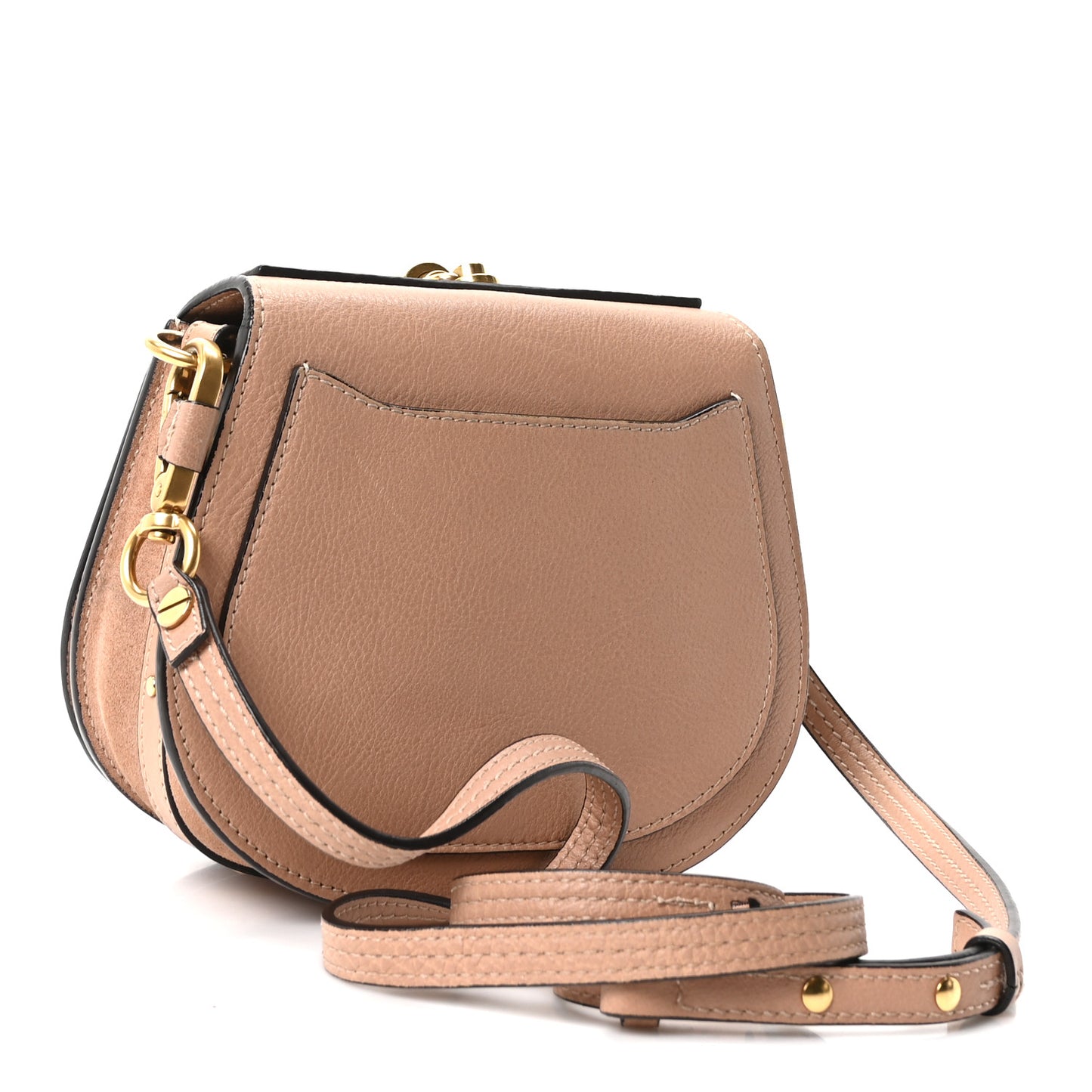 Calfskin Suede Small Nile Bracelet Bag Biscotti Beige
