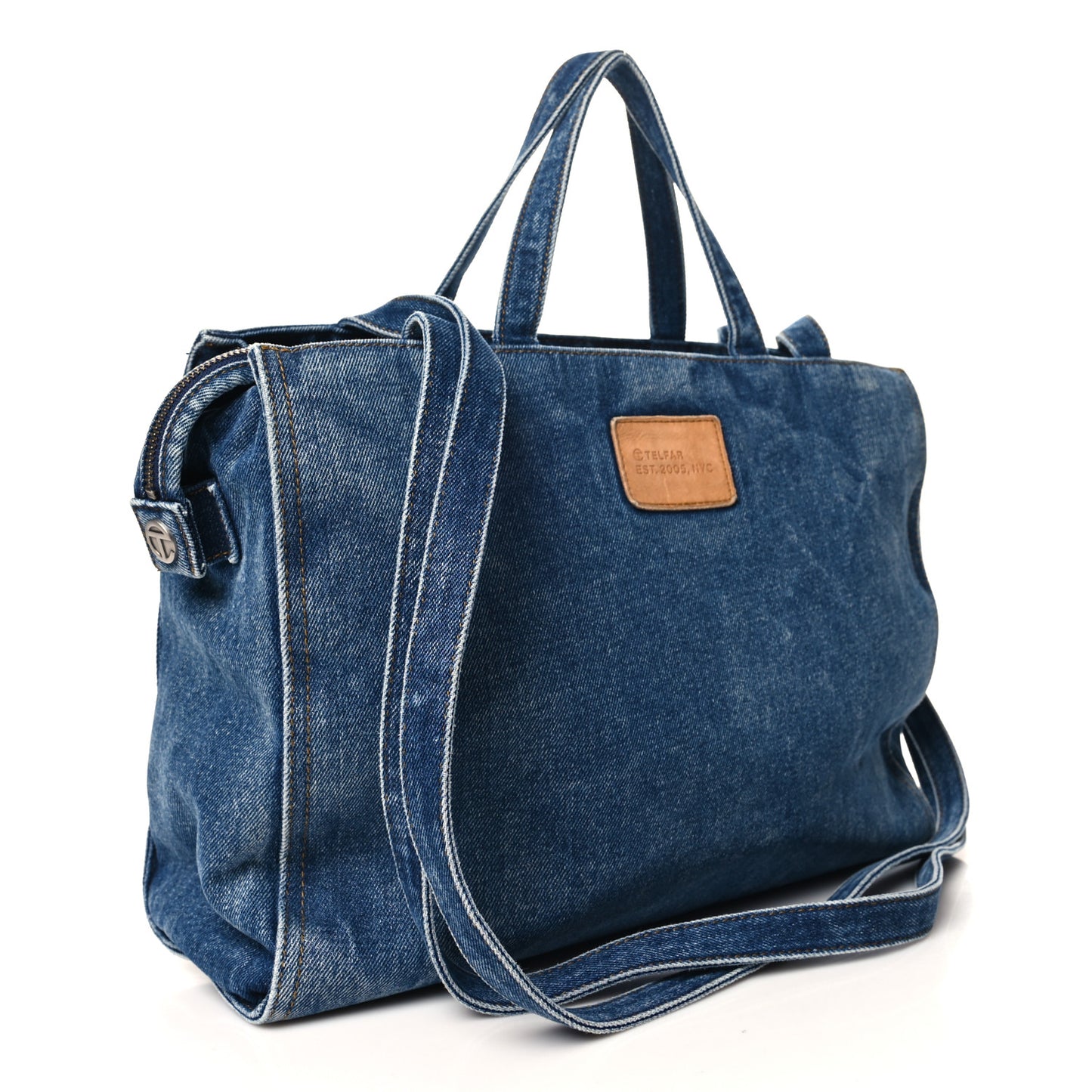 Denim Medium Shopping Bag Blue