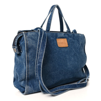 Telfar Denim Medium Shopping Bag Blue 3 of 9