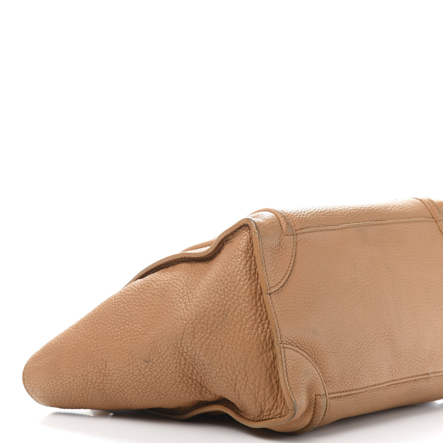 Drummed Calfskin Mini Luggage Camel
