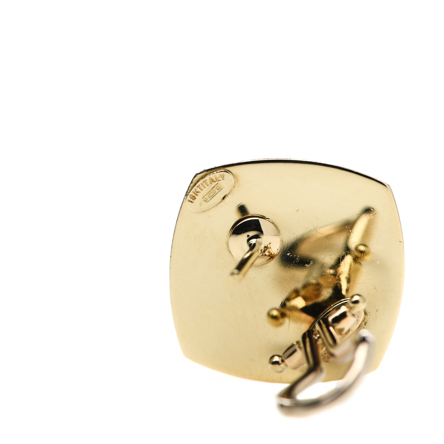 Roberto Coin 18K Yellow Gold Appassionata Square Earrings 4 of 4