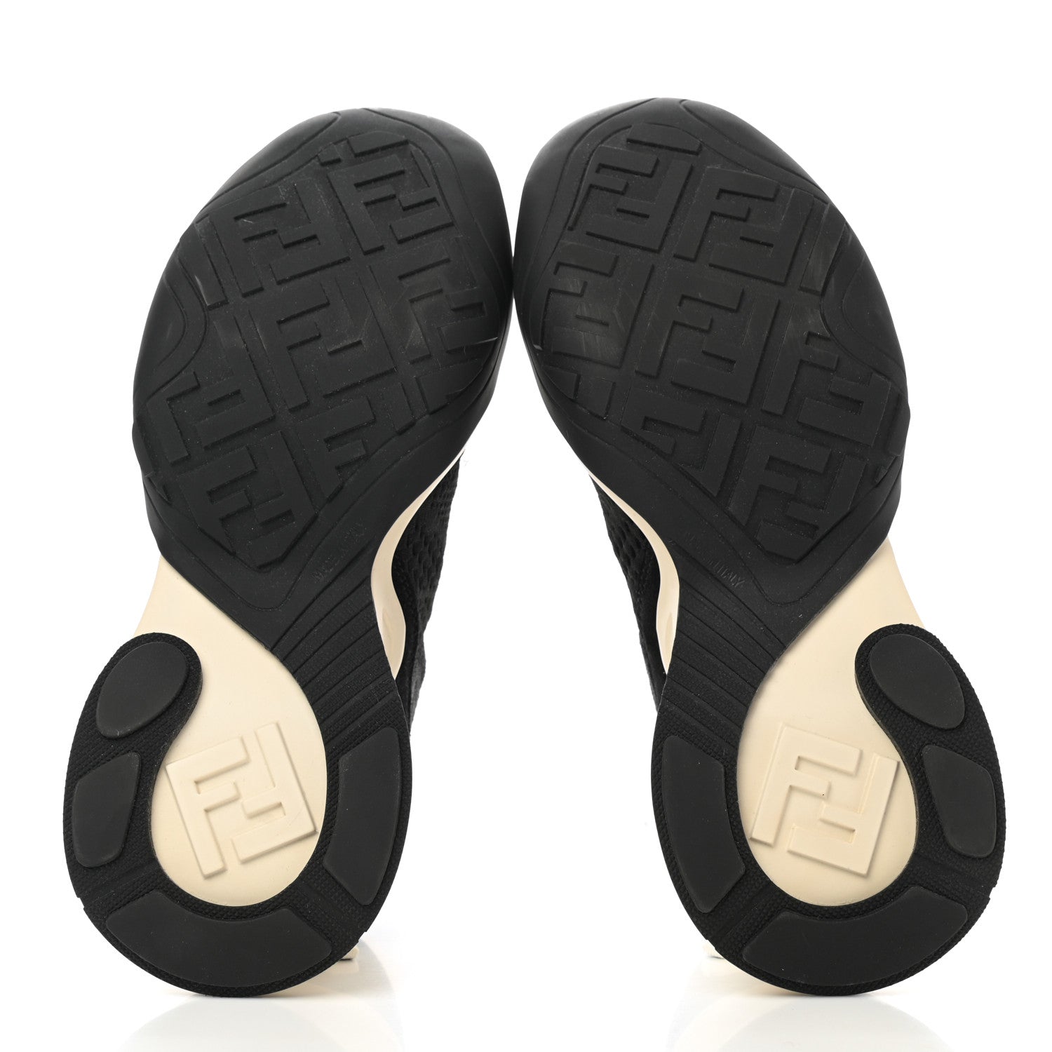 Fendi Technical 3D Mesh Womens FFluid Zip Up Sneakers 35 Black 5 of 9