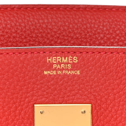 Hermes Togo Birkin 30 Rouge Casaque 6 of 12