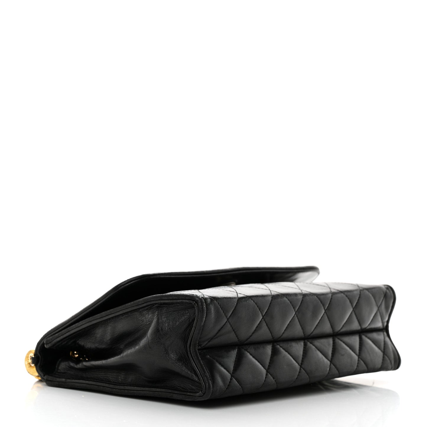 Lambskin Quilted Tassel Flap Black