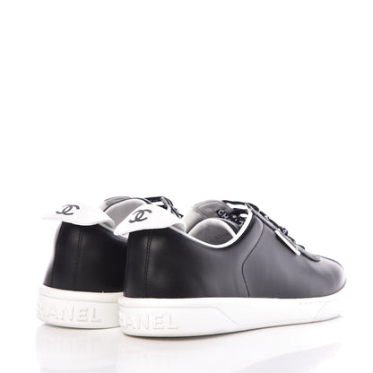 Chanel Calfskin CC Sneakers 39.5 Black 4 of 10