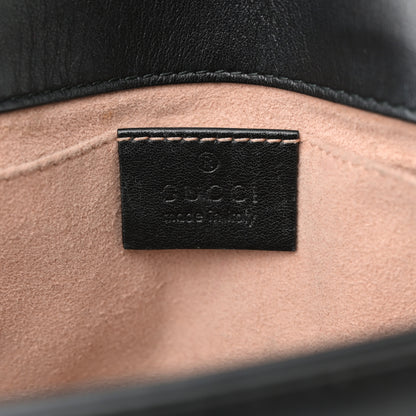 Gucci Calfskin Matelasse Mini GG Marmont Shoulder Bag Black 6 of 13