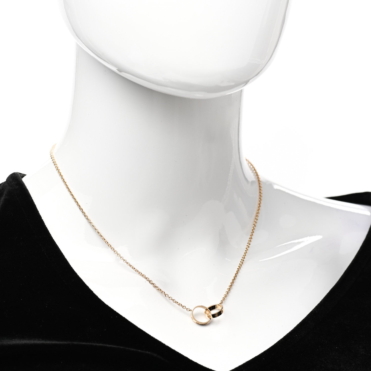Cartier 18K Yellow Gold Interlocking LOVE Necklace 2 of 5