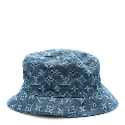 Louis Vuitton Monogram Denim Transformable Bob Bucket Hat 62 Blue 9 of 12