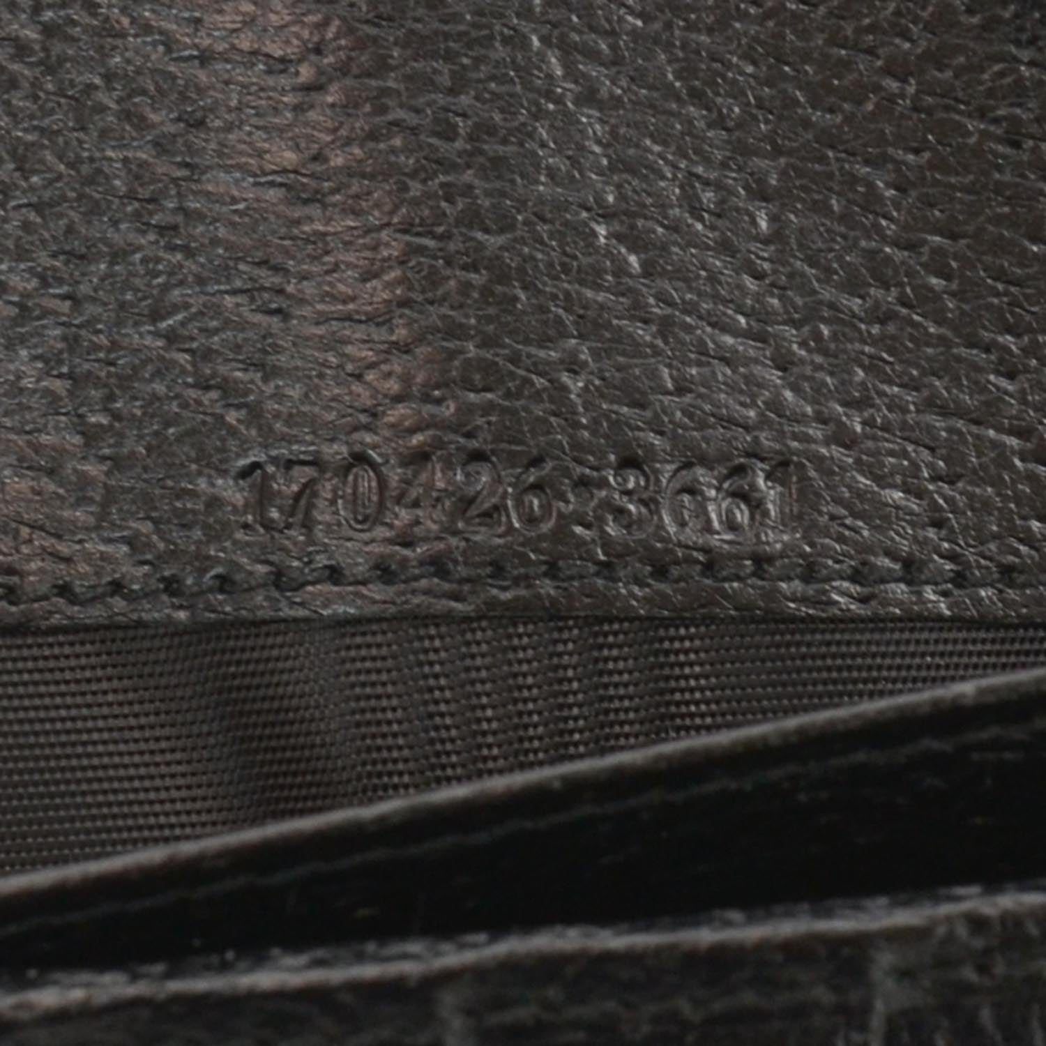 Gucci Monogram Metal Bar Chain Wallet Black 5 of 7