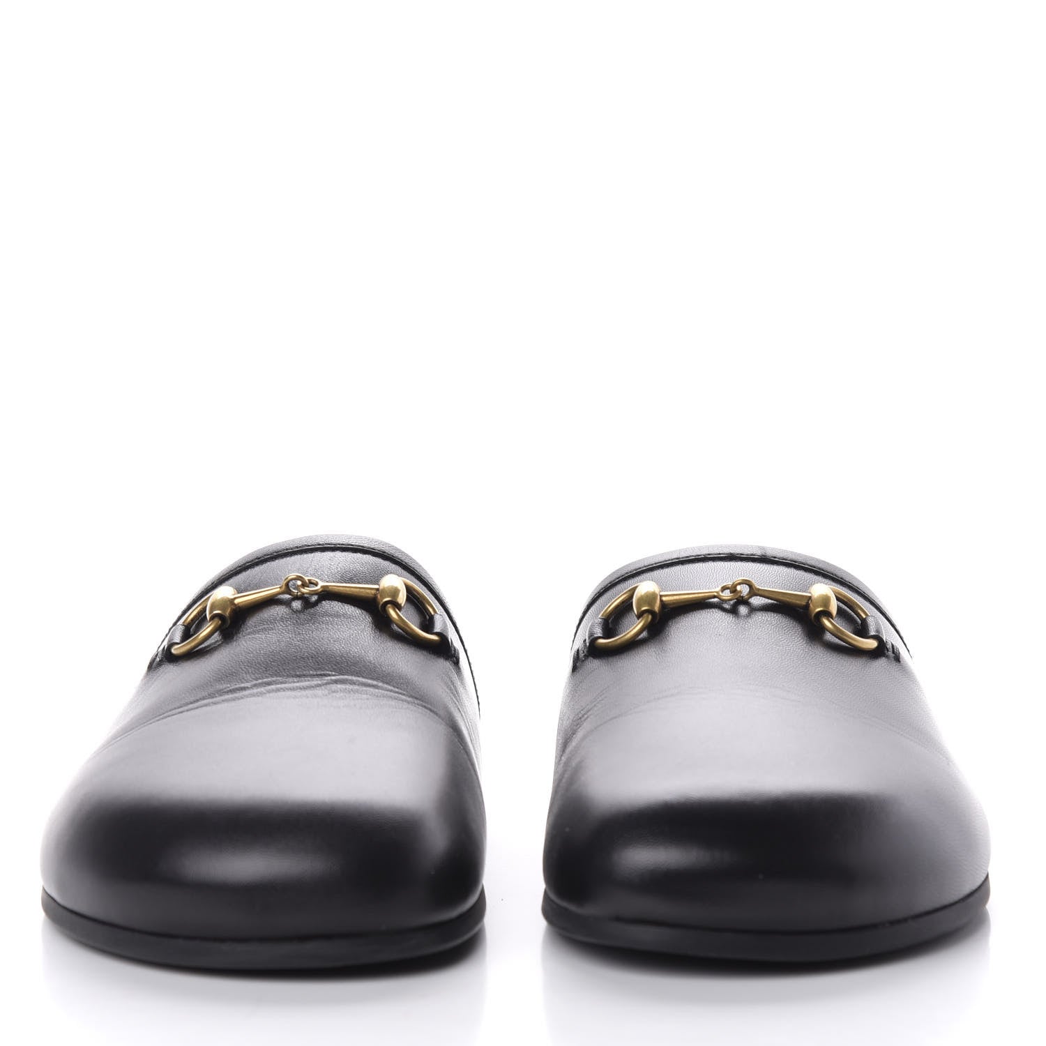 Gucci Malaga Kid Womens Horsebit River Slippers 35 Black 2 of 10