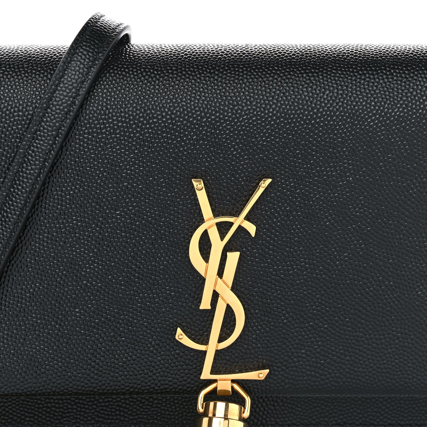 Grain De Poudre Classic Monogram Kate Tassel Chain Wallet Black