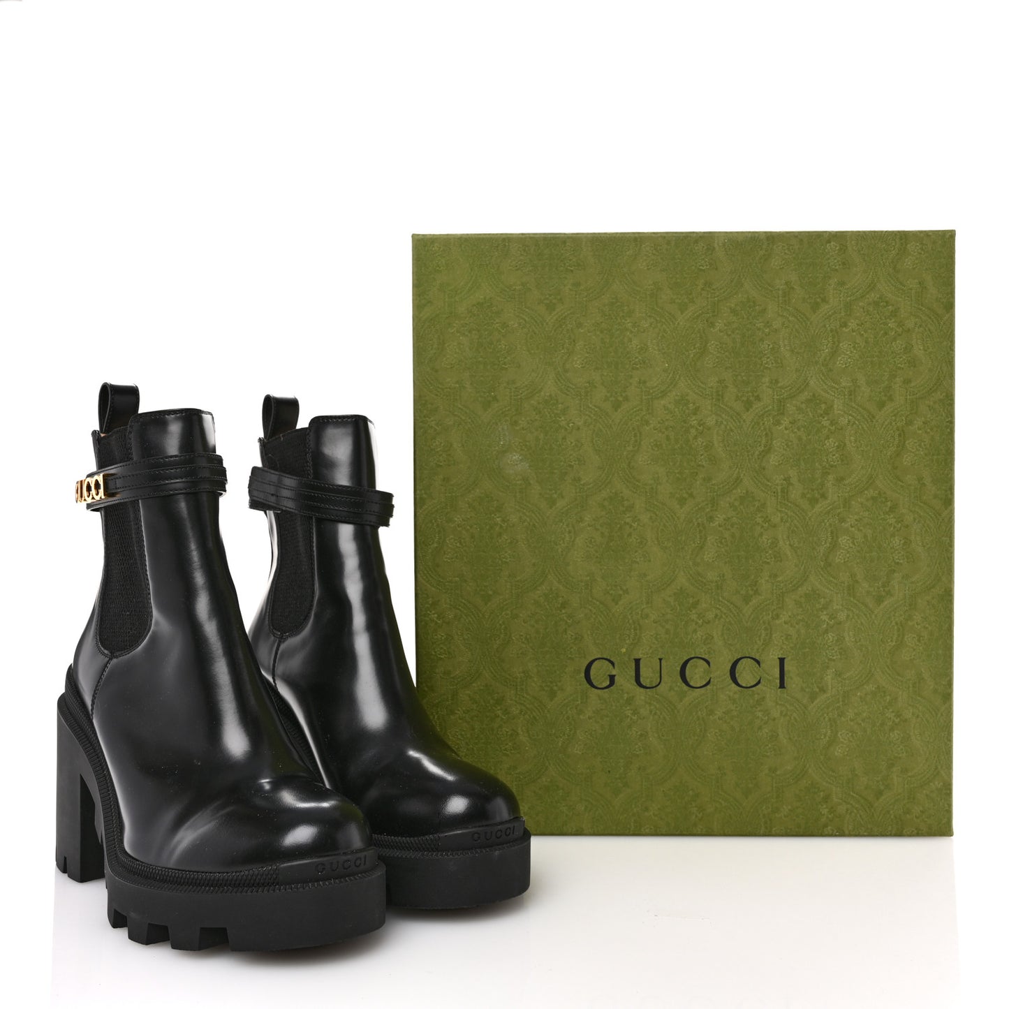 Magnum Calfskin Logo Ankle Boots 40 Black