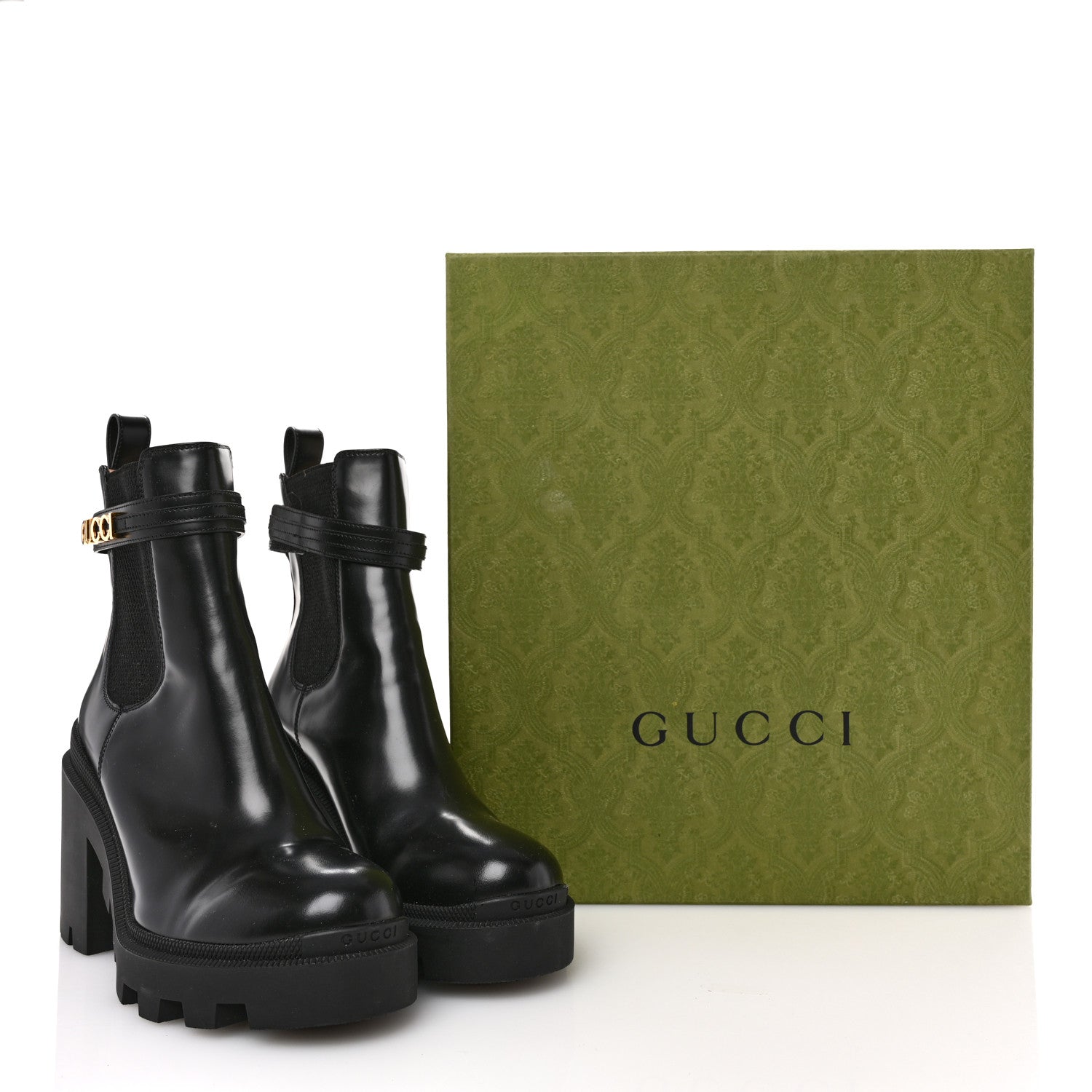 Gucci Magnum Calfskin Logo Ankle Boots 40 Black 11 of 11
