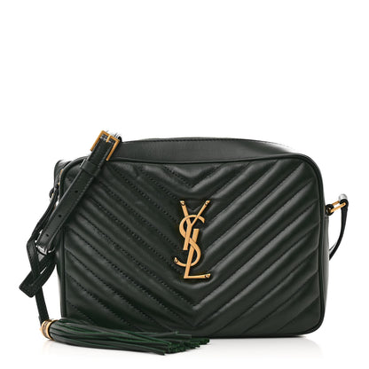 Saint Laurent Calfskin Matelasse Monogram Lou Camera Bag Military Green 1 of 10