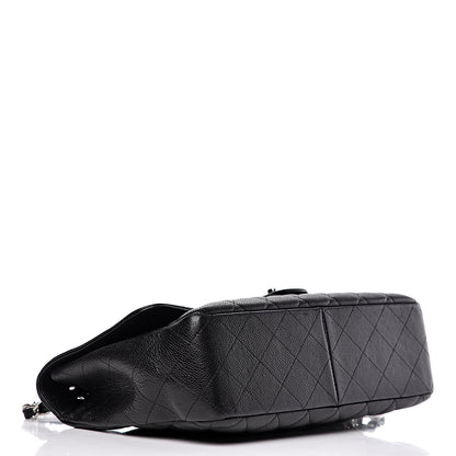 Chanel Caviar Quilted Jumbo Single Flap Black 5 of 14