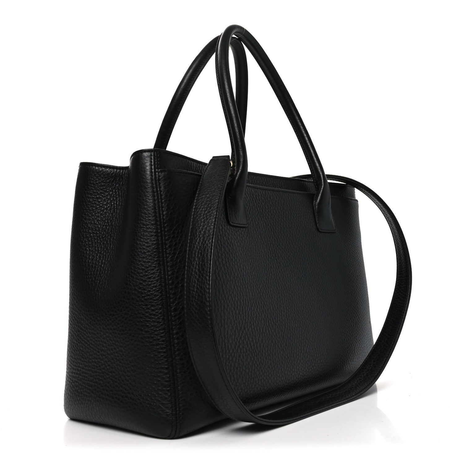 Chanel Calfskin Cerf Executive Shopper Tote Black 3 of 10