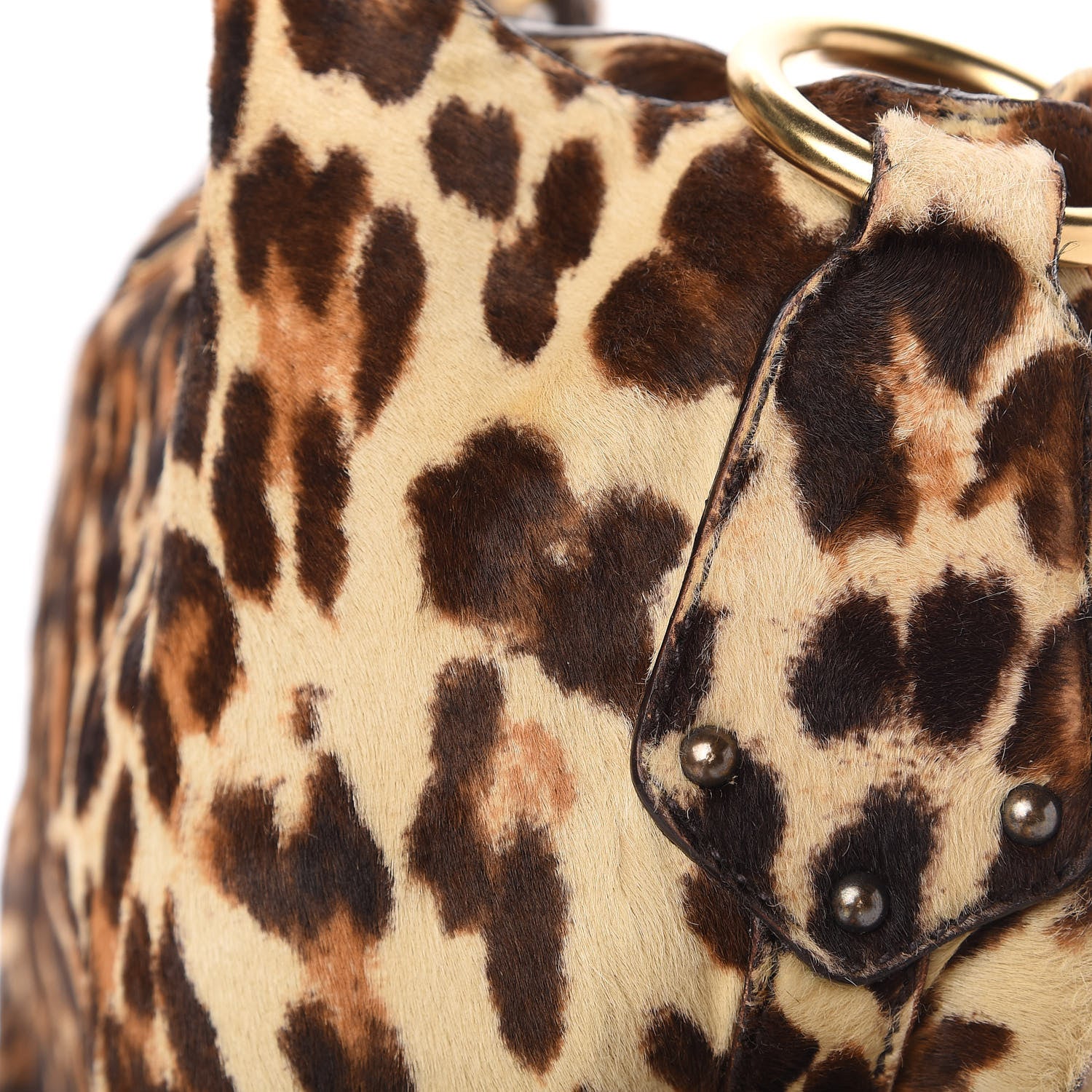 Prada Calf Hair Leopard Print Shoulder Bag Avorio 13 of 14