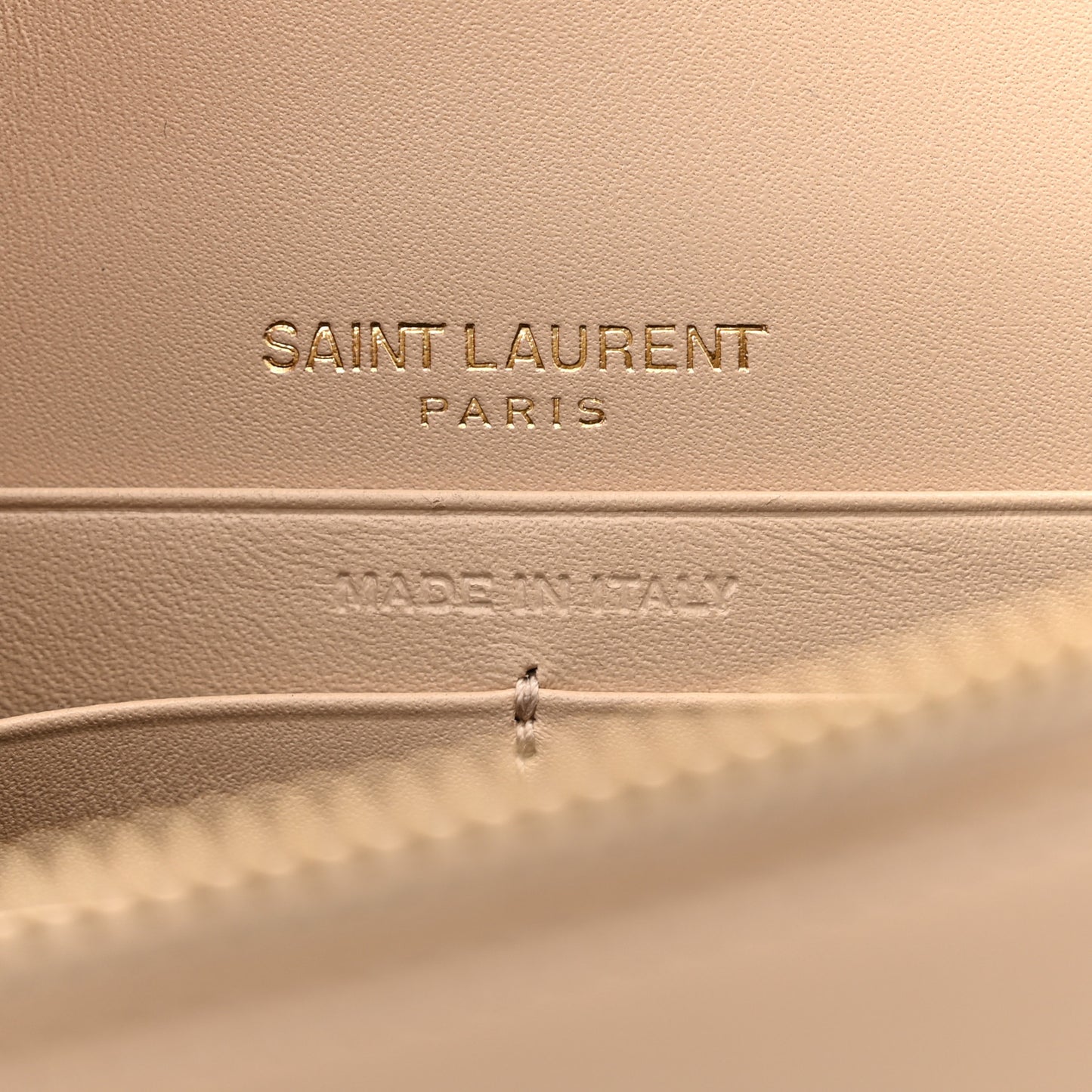 Smooth Calfskin Classic Monogram Kate Tassel Chain Wallet Nude Powder