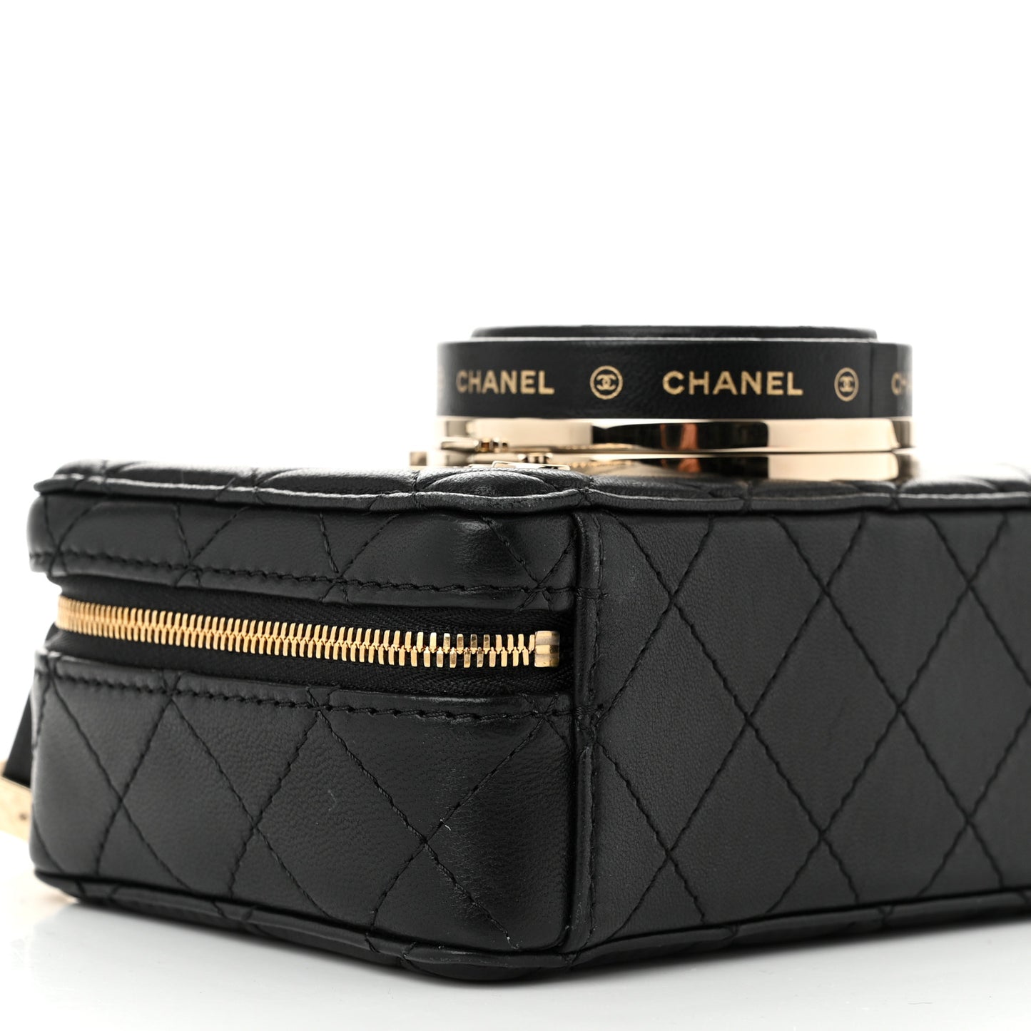 Lambskin Quilted Coco Click Bag Black