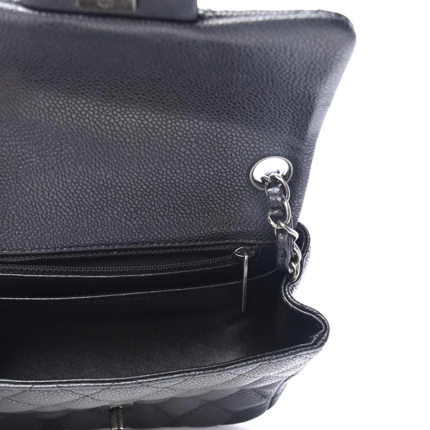 Caviar Quilted Mini Square Flap Black