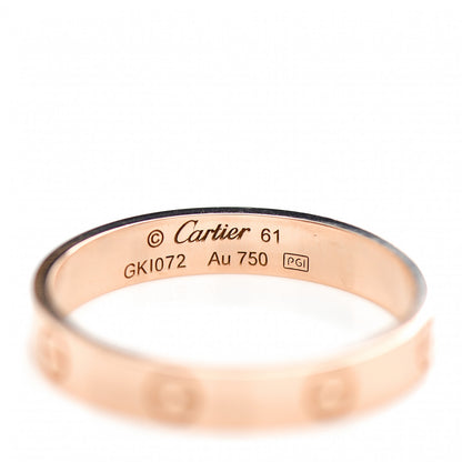 Cartier 18K Pink Gold 3.5mm LOVE Wedding Band Ring 61 9.5 4 of 5
