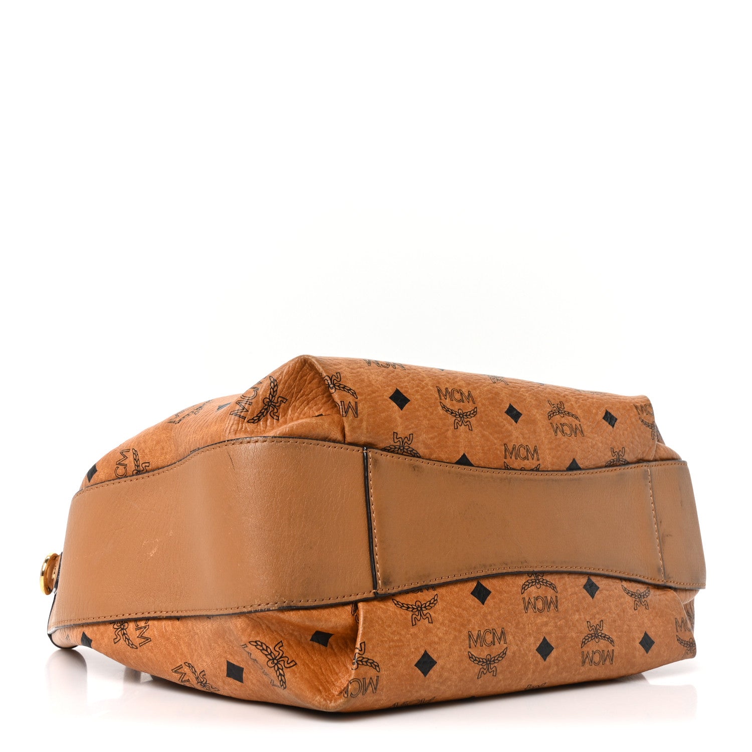 MCM Visetos Drawstring Shopper Cognac 4 of 10