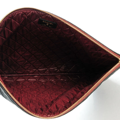 Chanel Caviar Quilted Large Cosmetic Case Black 5 of 7
