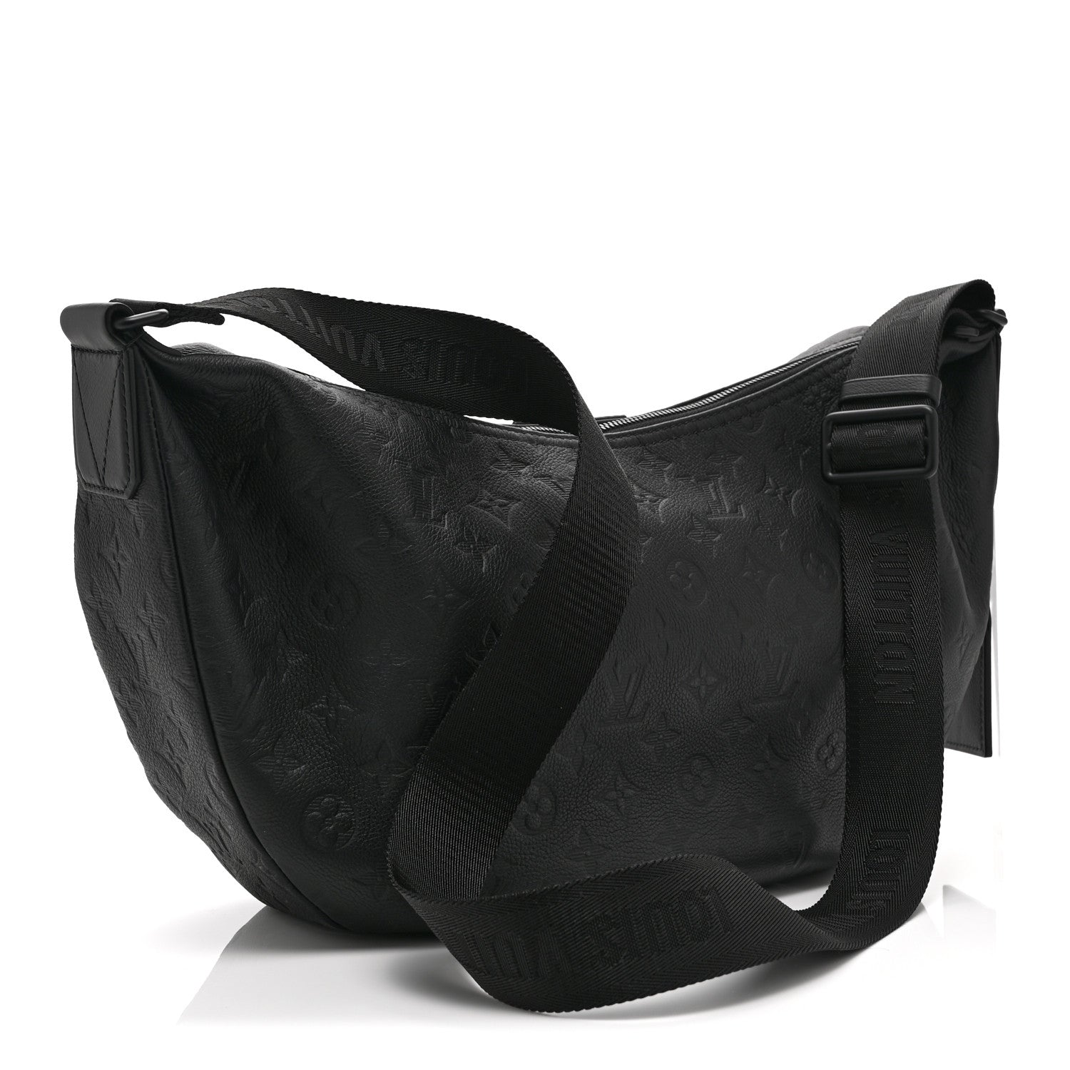 Louis Vuitton Calfskin Monogram Shadow Hobo Hamac Black 3 of 9