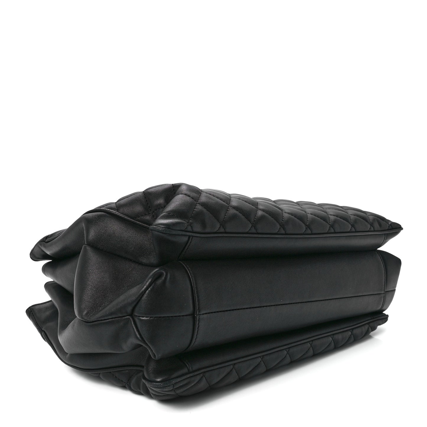 Lambskin Quilted Coco Vintage Tote Black