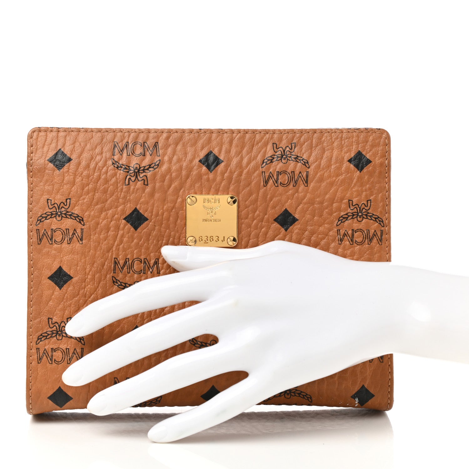 MCM Visetos Small Zip Pouch Cognac 2 of 10