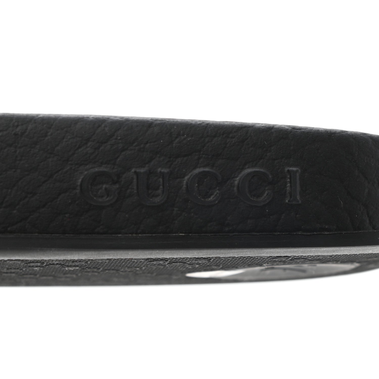 Gucci Nappa Miro Soft Calfskin Womens Interlocking G Slide Sandals 38 Black White 8 of 9