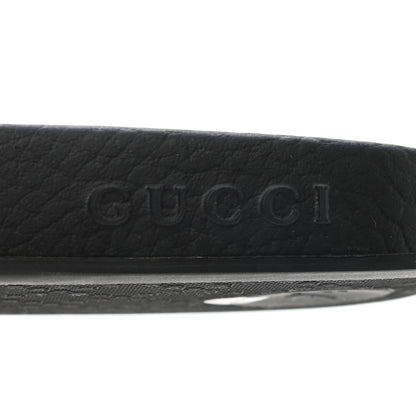 Gucci Nappa Miro Soft Calfskin Womens Interlocking G Slide Sandals 38 Black White 8 of 9