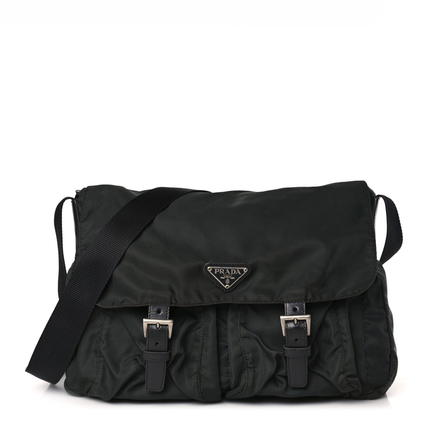 Tessuto Nylon Messenger Bag Black
