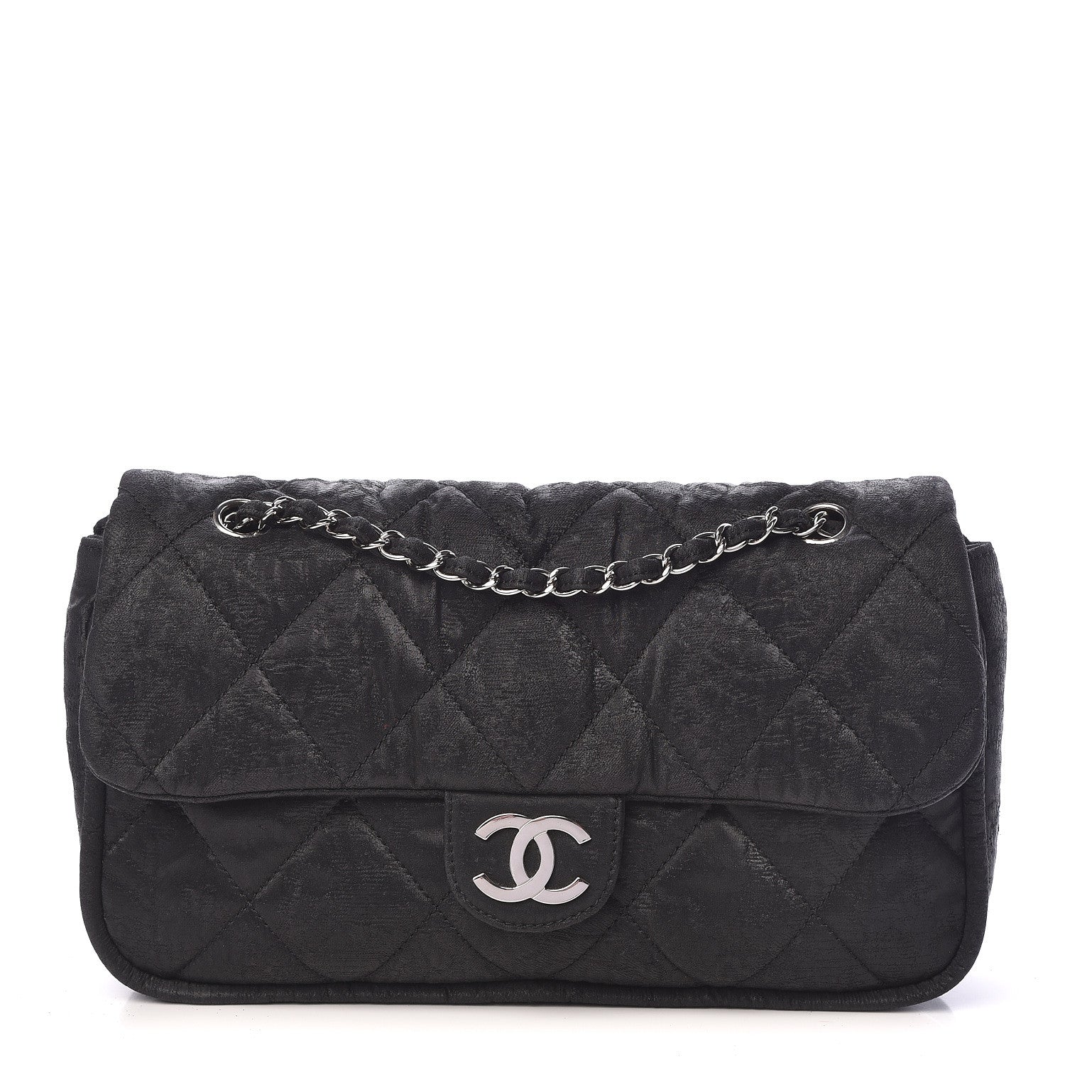 Chanel Coated Canvas Quilted Le Marais Flap Black 1 of 11