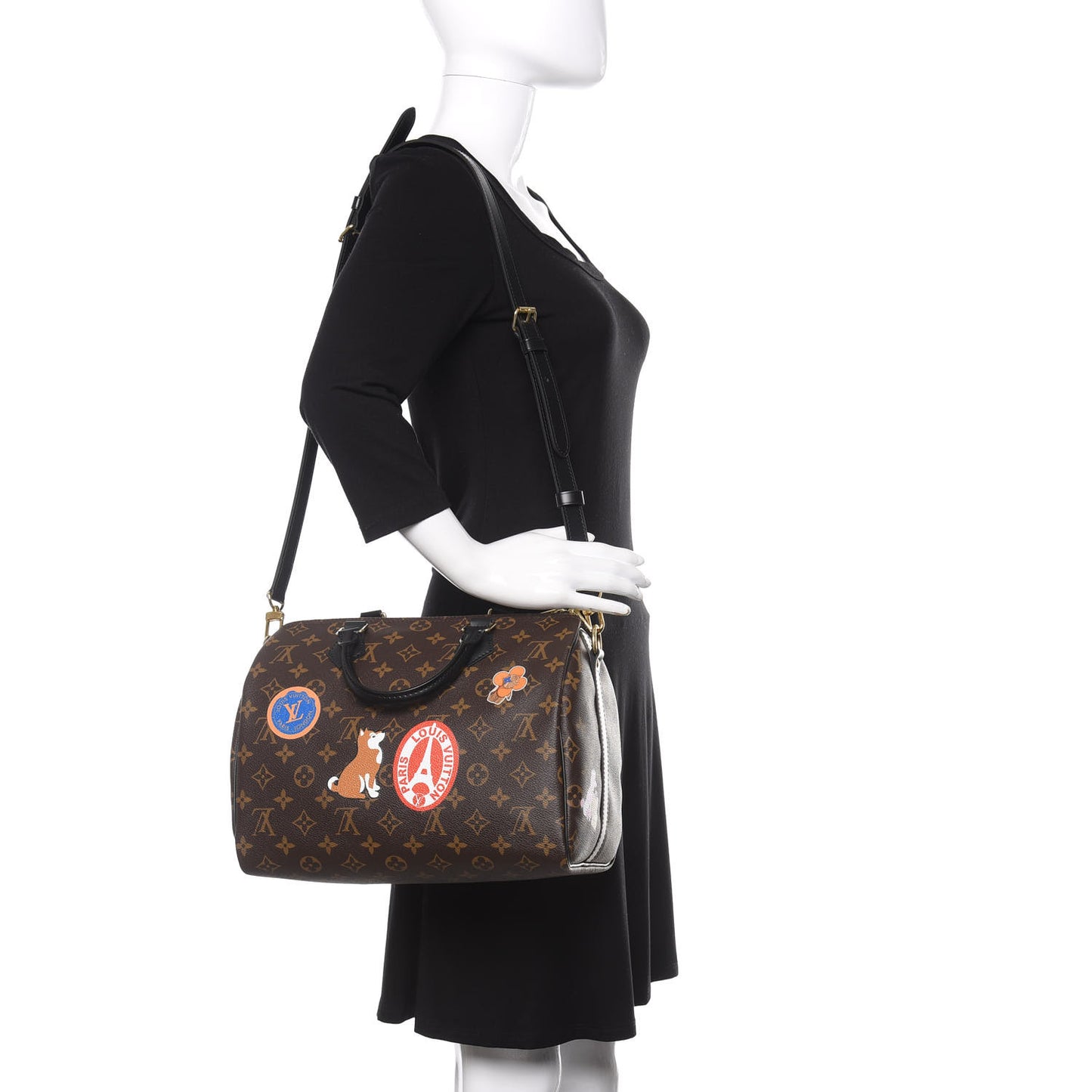 Monogram My World Tour Speedy Bandouliere 30 Black