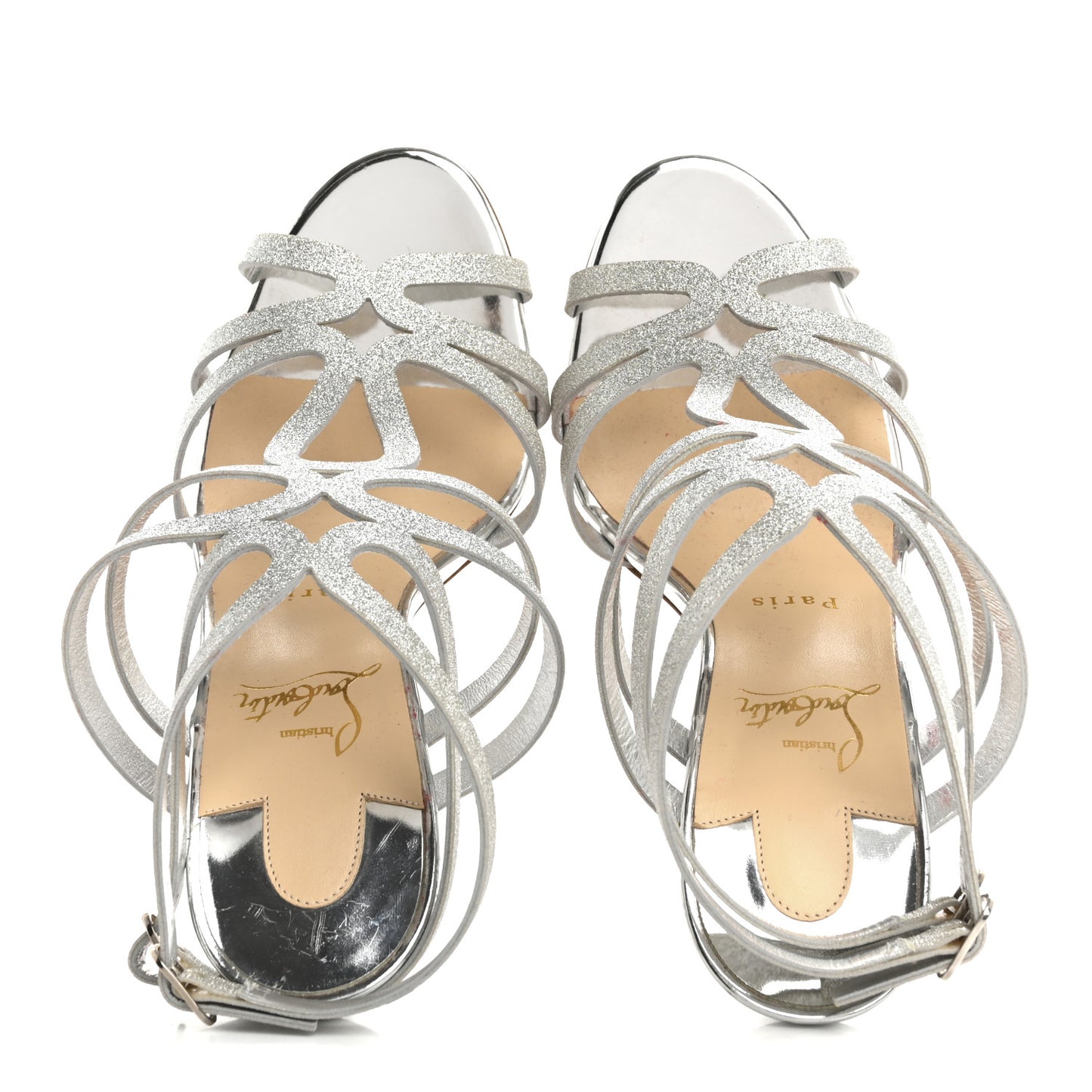 Glitter Renee 100 Sandals 38 Silver