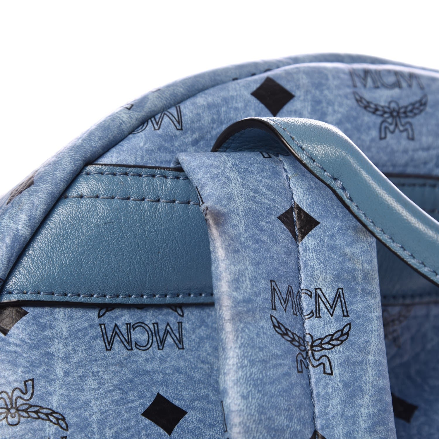 MCM Visetos Medium Stark Backpack Light Blue 13 of 15