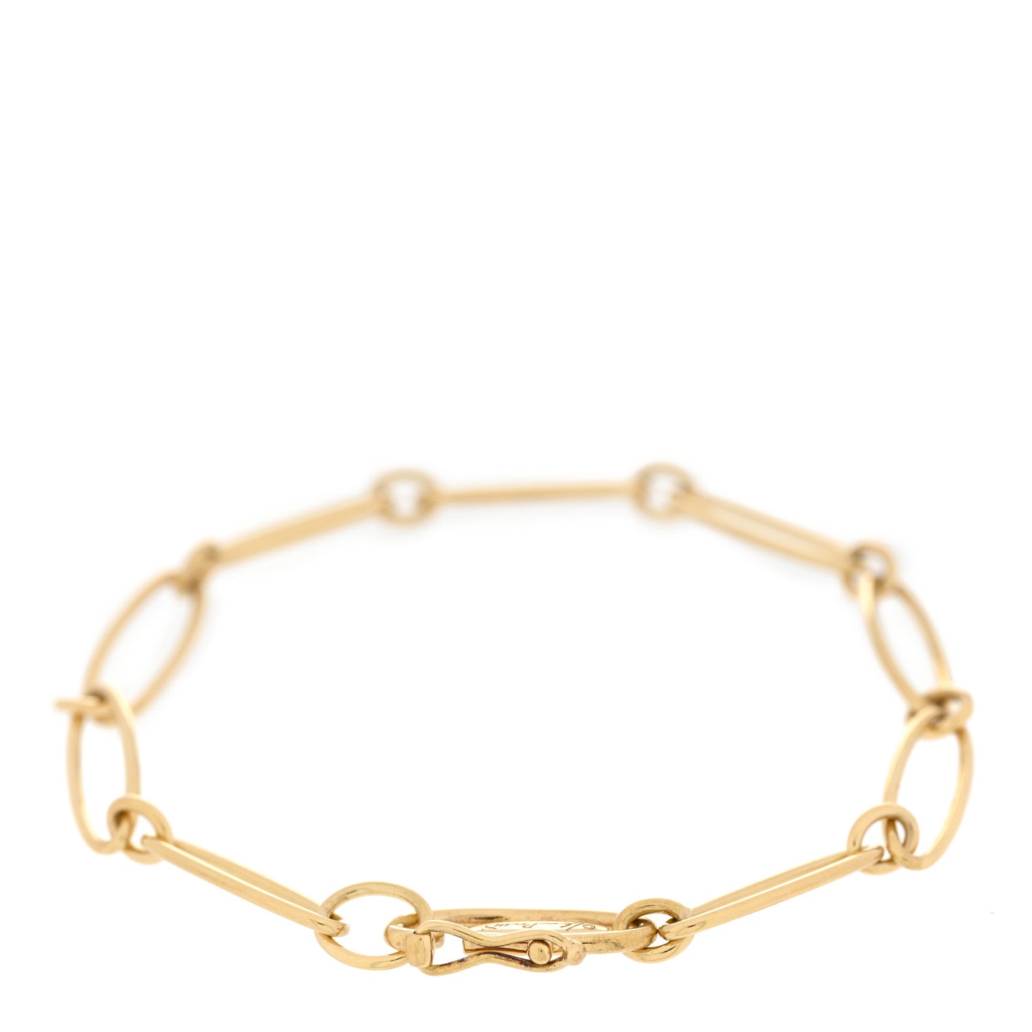 Tiffany 18K Yellow Gold Elsa Peretti Oval Link Bracelet 2 of 4