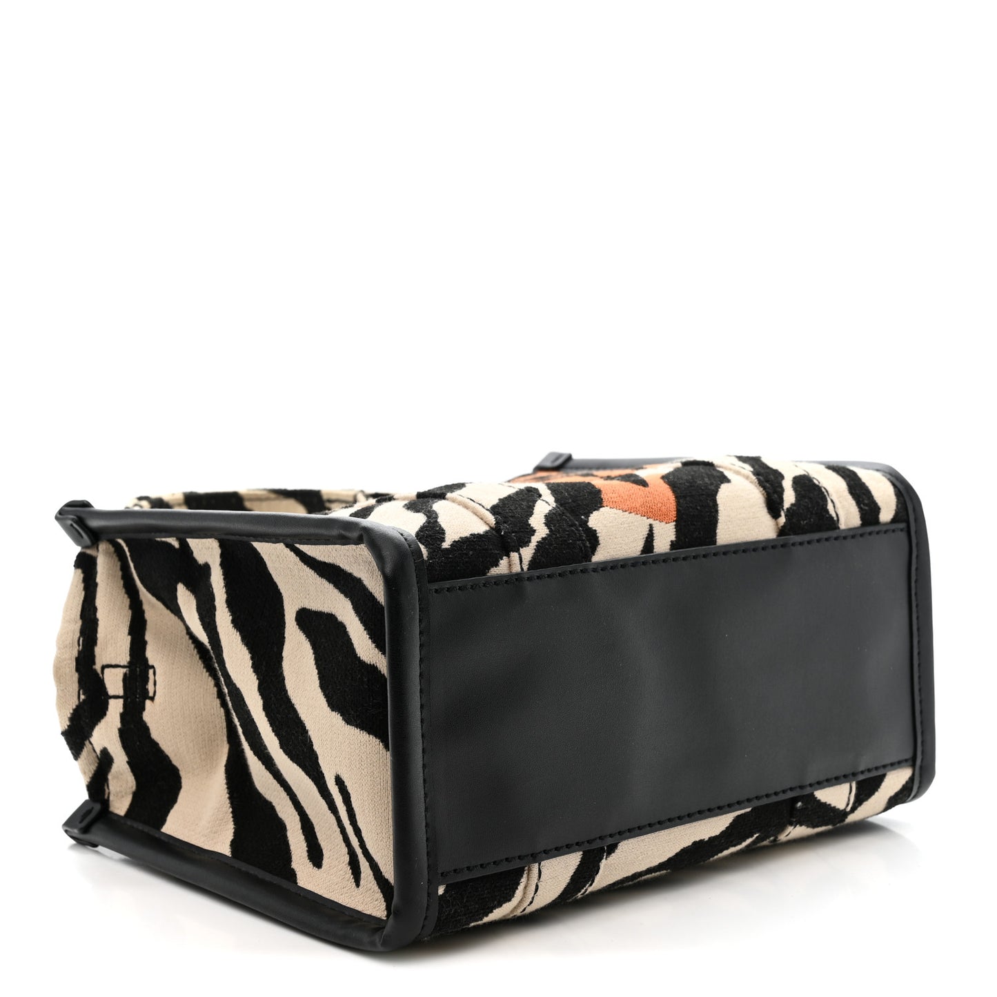 Cotton Canvas Zebra Tiger Print Mini The Traveler Tote Bag