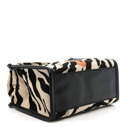 Marc Jacobs Cotton Canvas Zebra Tiger Print Mini The Traveler Tote Bag 4 of 16