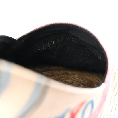 Saint Laurent Canvas Perseo Logo Embroidered Espadrilles 40 Multicolor 9 of 10