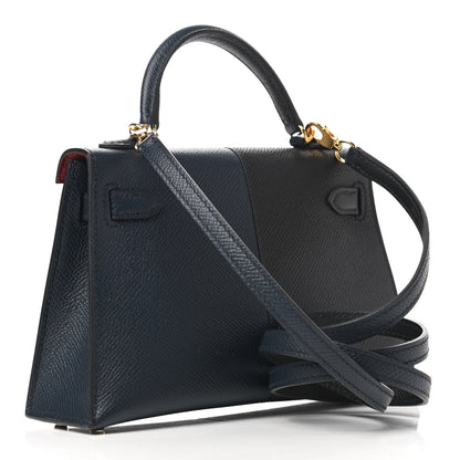 Hermes Epsom Casaque Mini Kelly Sellier 20 Black Bleu Indigo Rouge Grenat 3 of 9